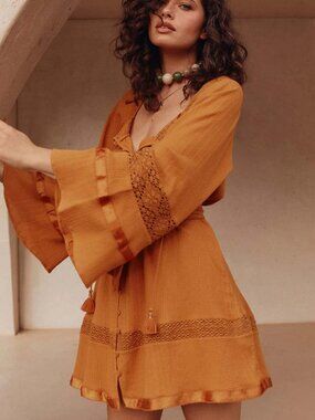 spell florapaloosa embroidered tunic dress Florapaloosa Embroidered Tunic Dress
